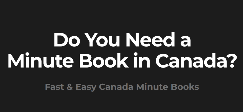 Canada Corporate Minute Books